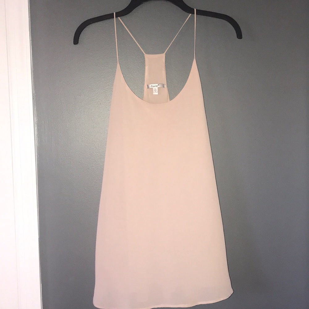 Pale Pink razerback tank top